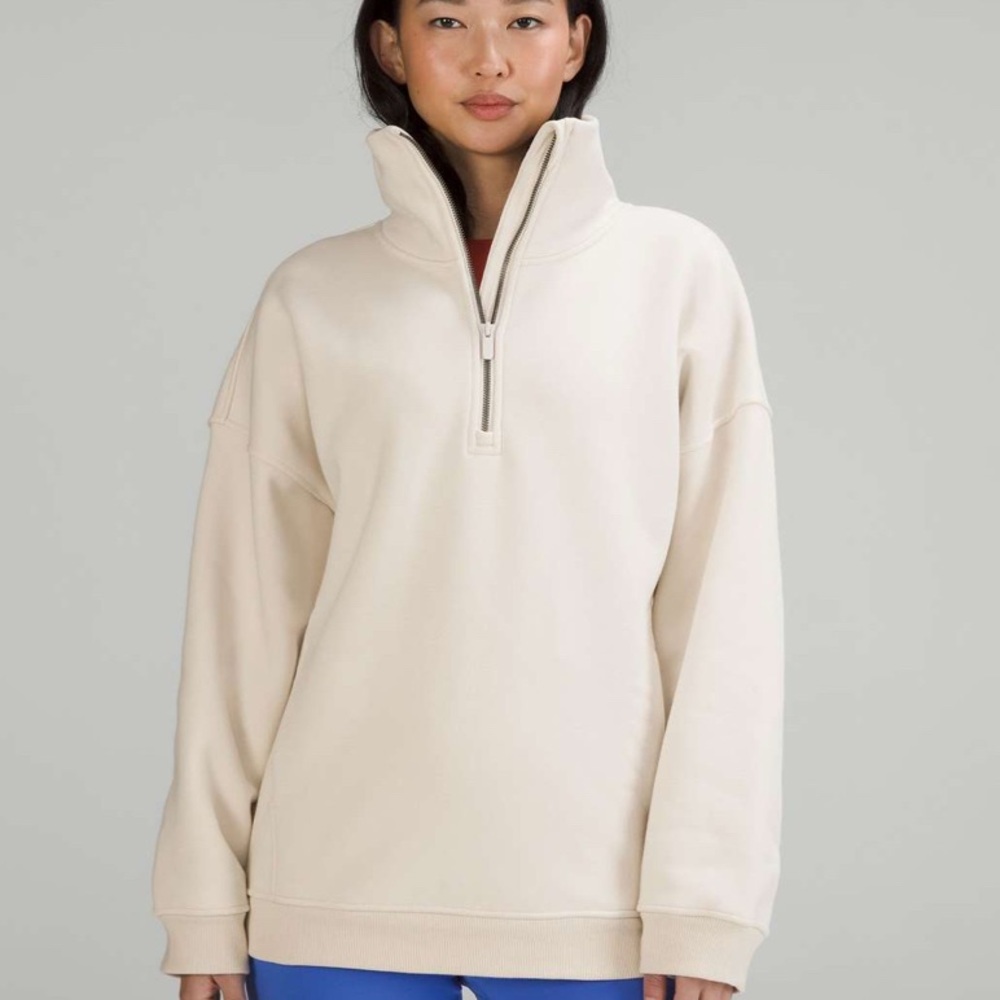 Lululemon Thick Fleece Half-Zip White Opal